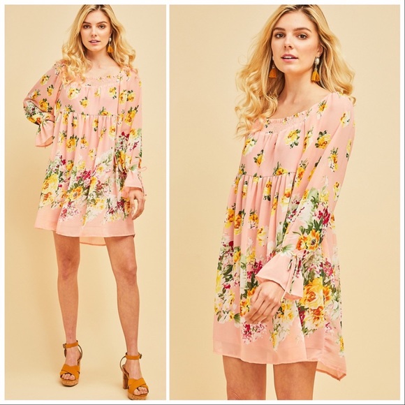 Entro Floral Print Baby Doll Dress - Picture 5 of 7